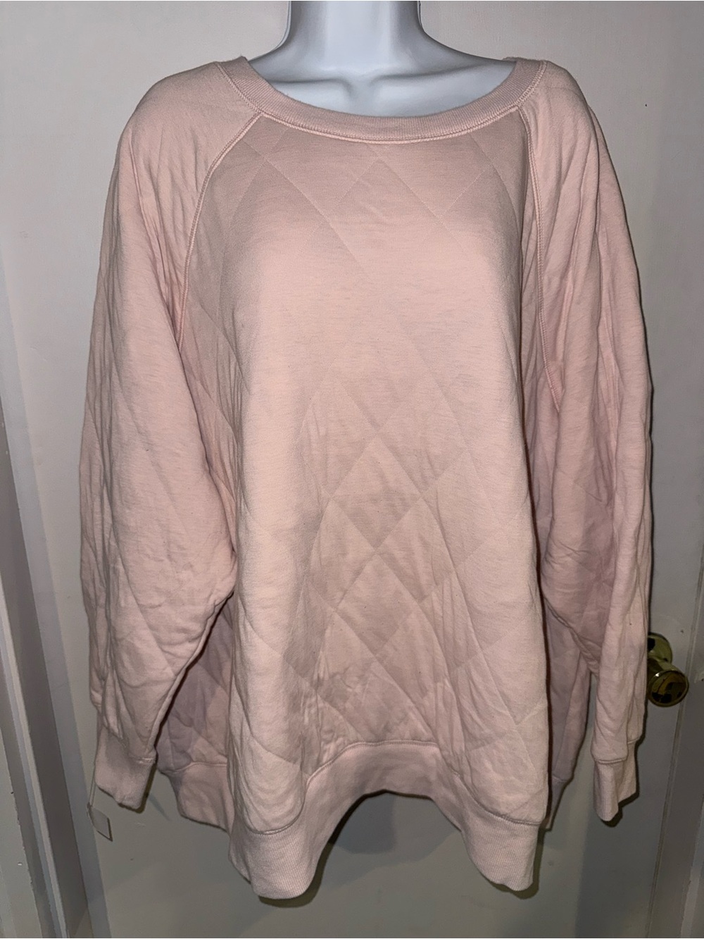 Old Navy Pale Pink Quilted Pullover Sweatshirt